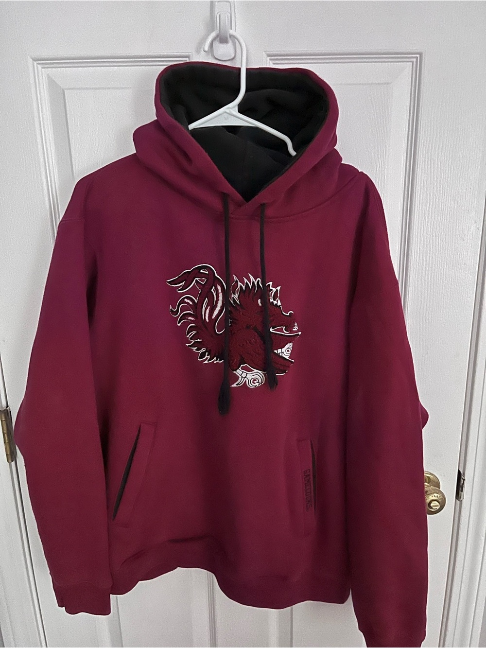 Team Apparel Maroon Gamecocks Pullover Hoodie with Embroidered Crest